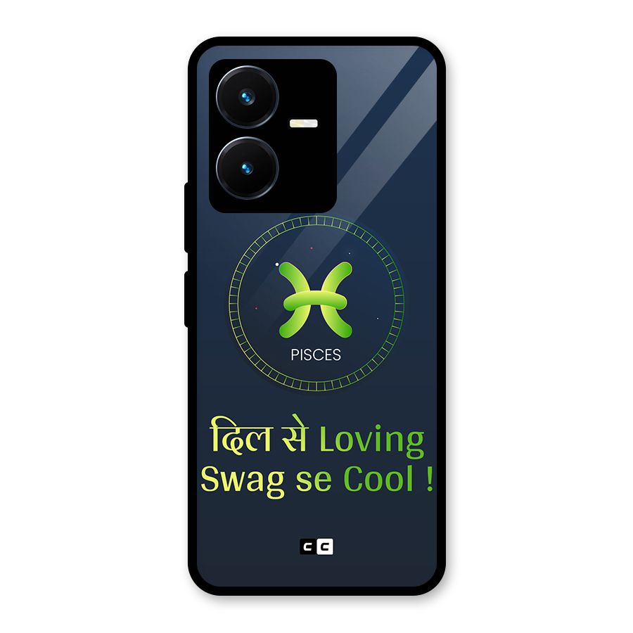 Pisces Swag Glass Back Case for Vivo Y22