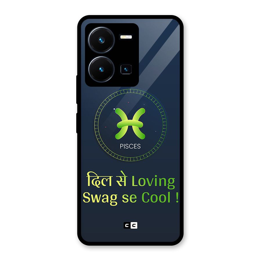 Pisces Swag Glass Back Case for Vivo Y35