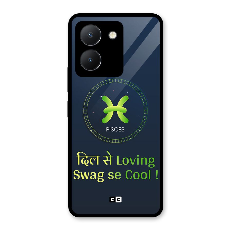 Pisces Swag Glass Back Case for Vivo Y36