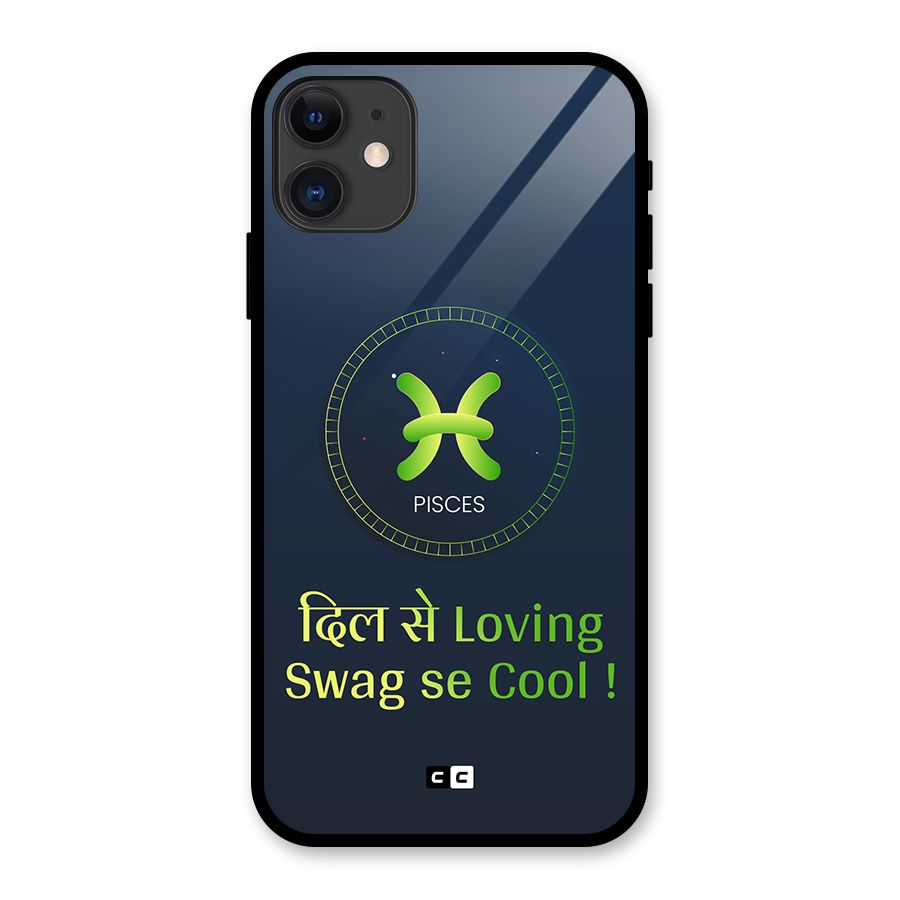 Pisces Swag Glass Back Case for iPhone 11