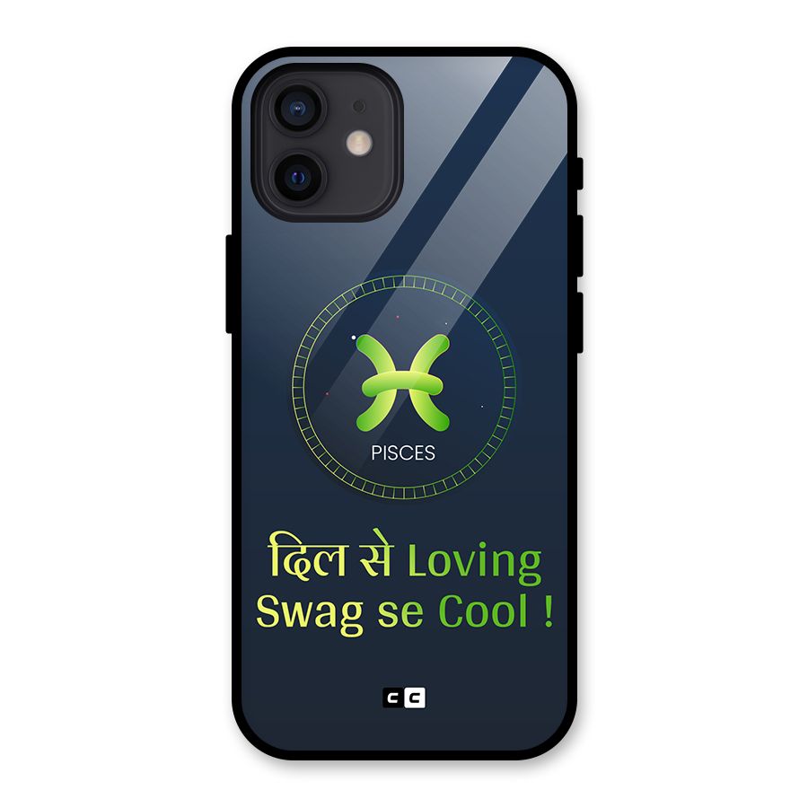 Pisces Swag Glass Back Case for iPhone 12