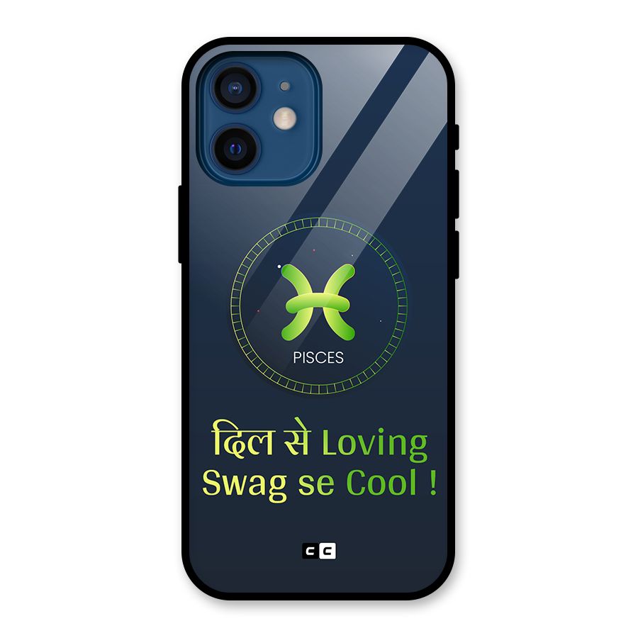 Pisces Swag Glass Back Case for iPhone 12 Mini