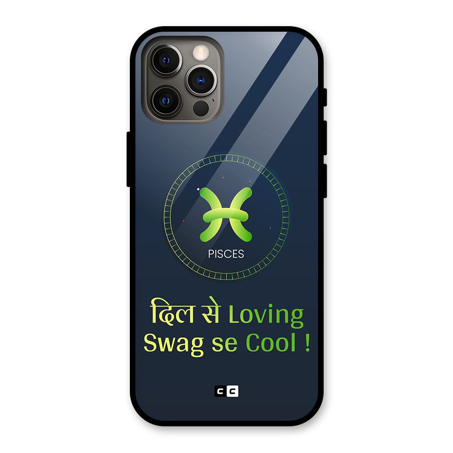 Pisces Swag Glass Back Case for iPhone 12 Pro