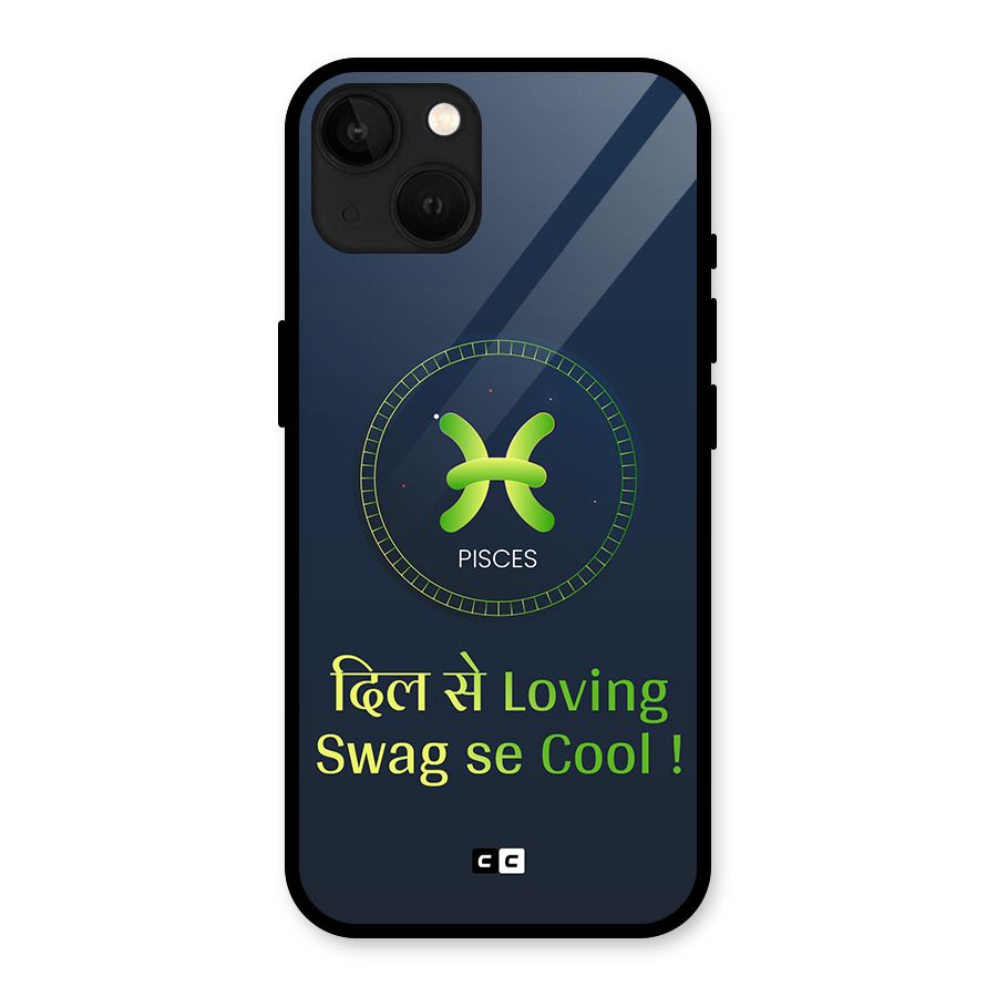 Pisces Swag Glass Back Case for iPhone 13