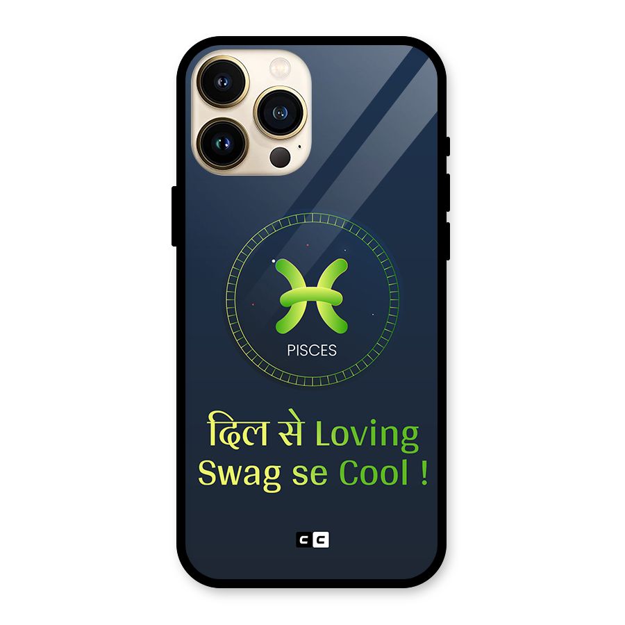 Pisces Swag Glass Back Case for iPhone 13 Pro Max