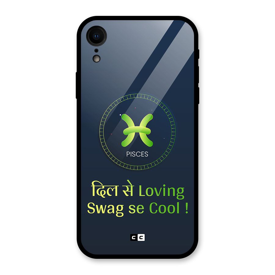 Pisces Swag Glass Back Case for iPhone XR