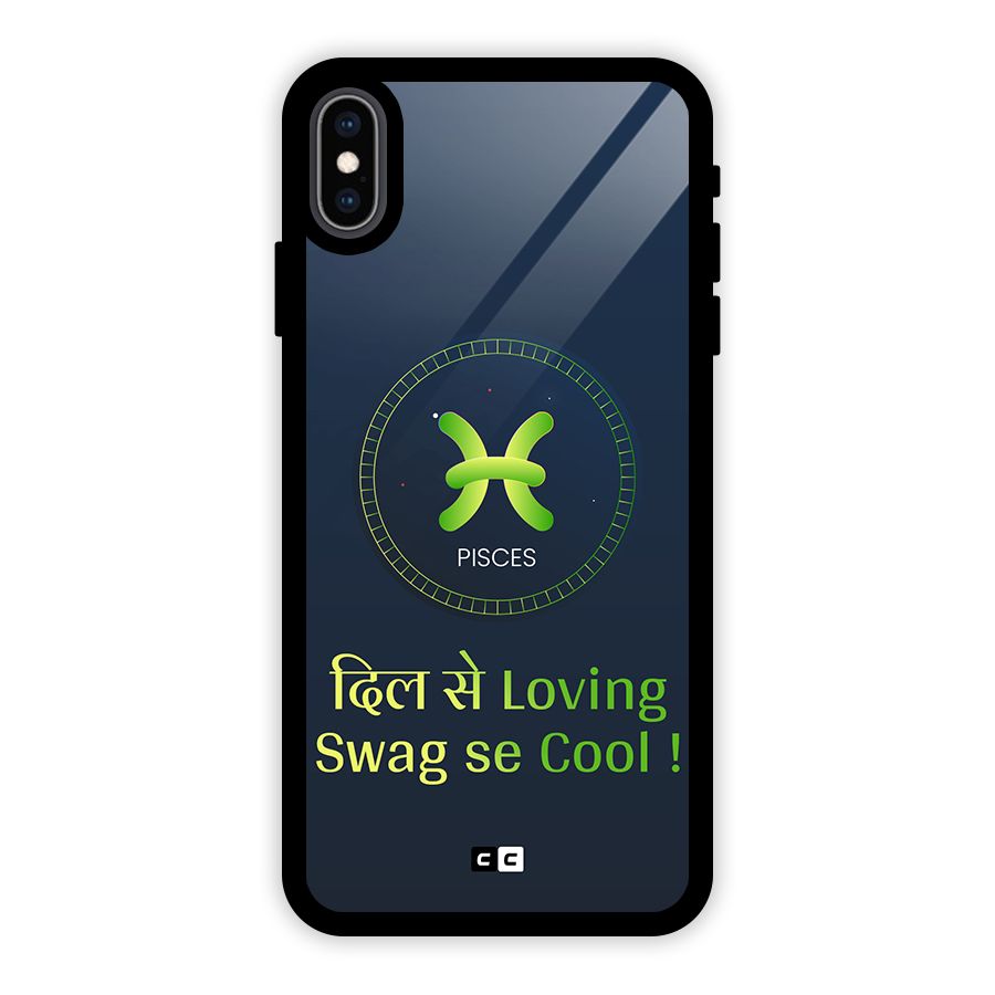 Pisces Swag Glass Back Case for iPhone XS Max