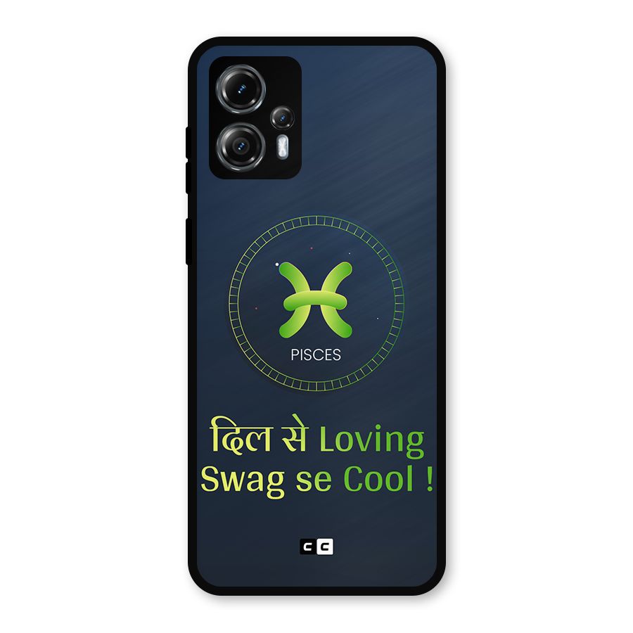 Pisces Swag Metal Back Case for Moto G13