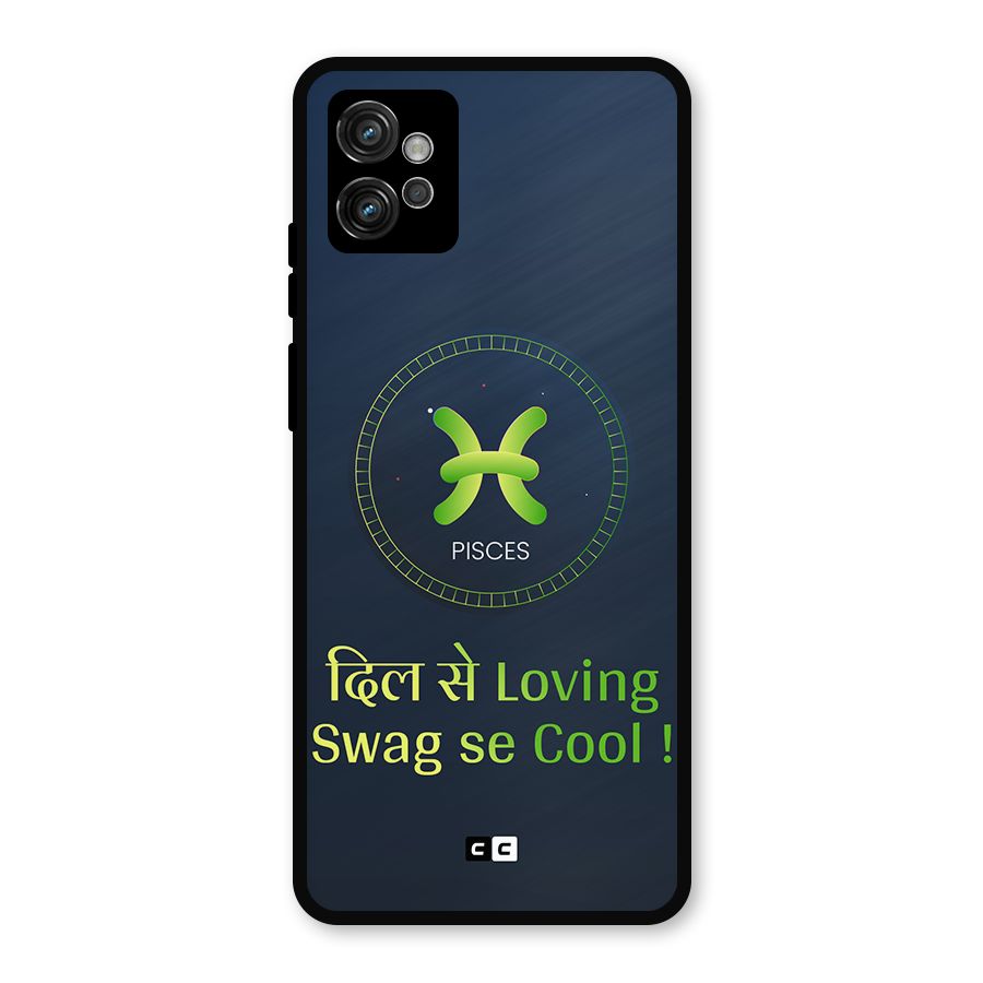Pisces Swag Metal Back Case for Moto G32