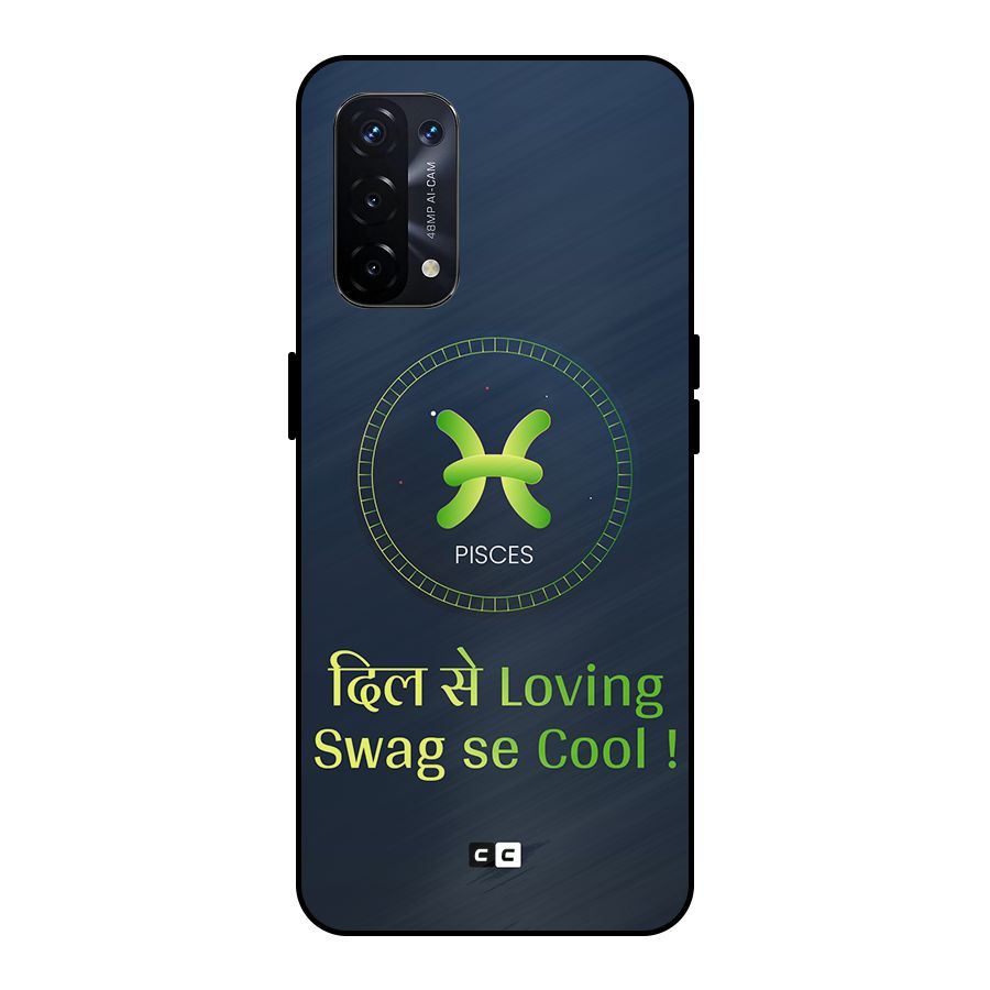 Pisces Swag Metal Back Case for Oppo A74 5G