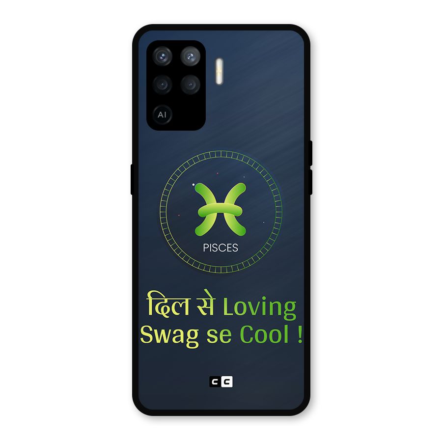Pisces Swag Metal Back Case for Oppo F19 Pro