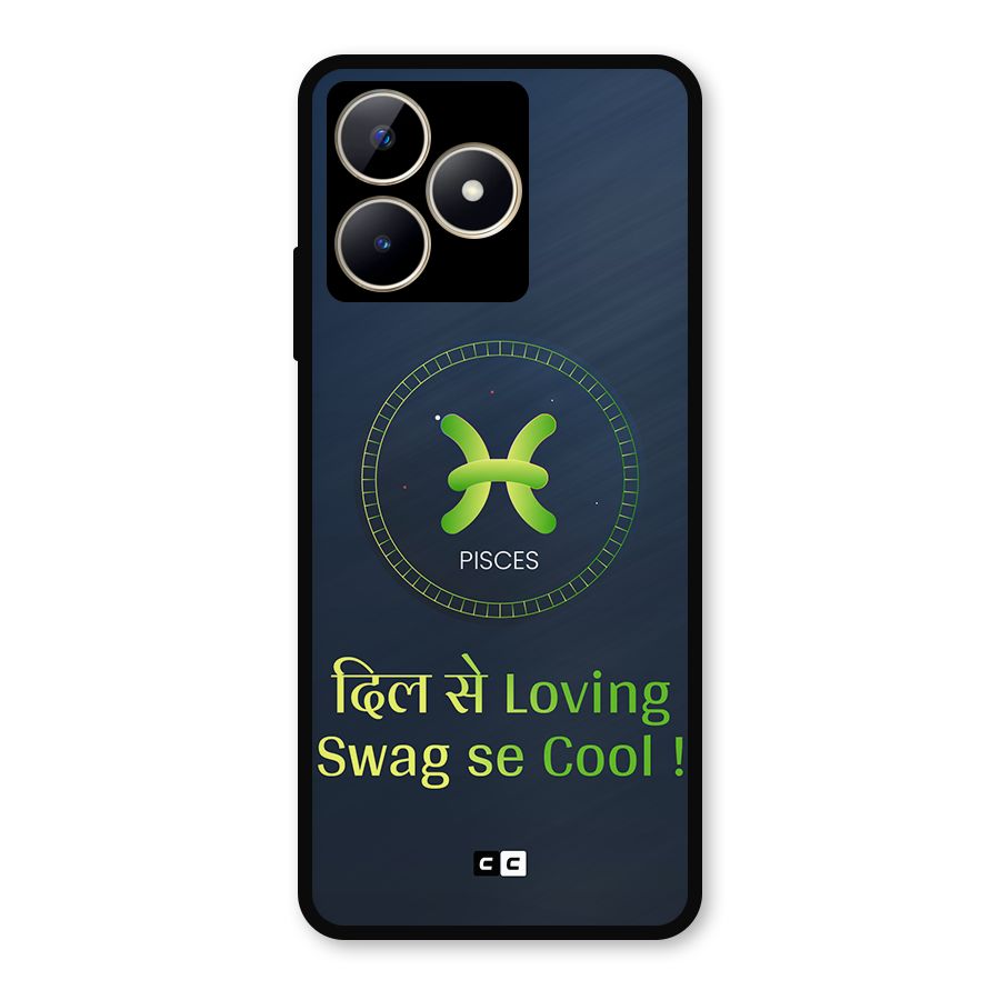 Pisces Swag Metal Back Case for Realme C53