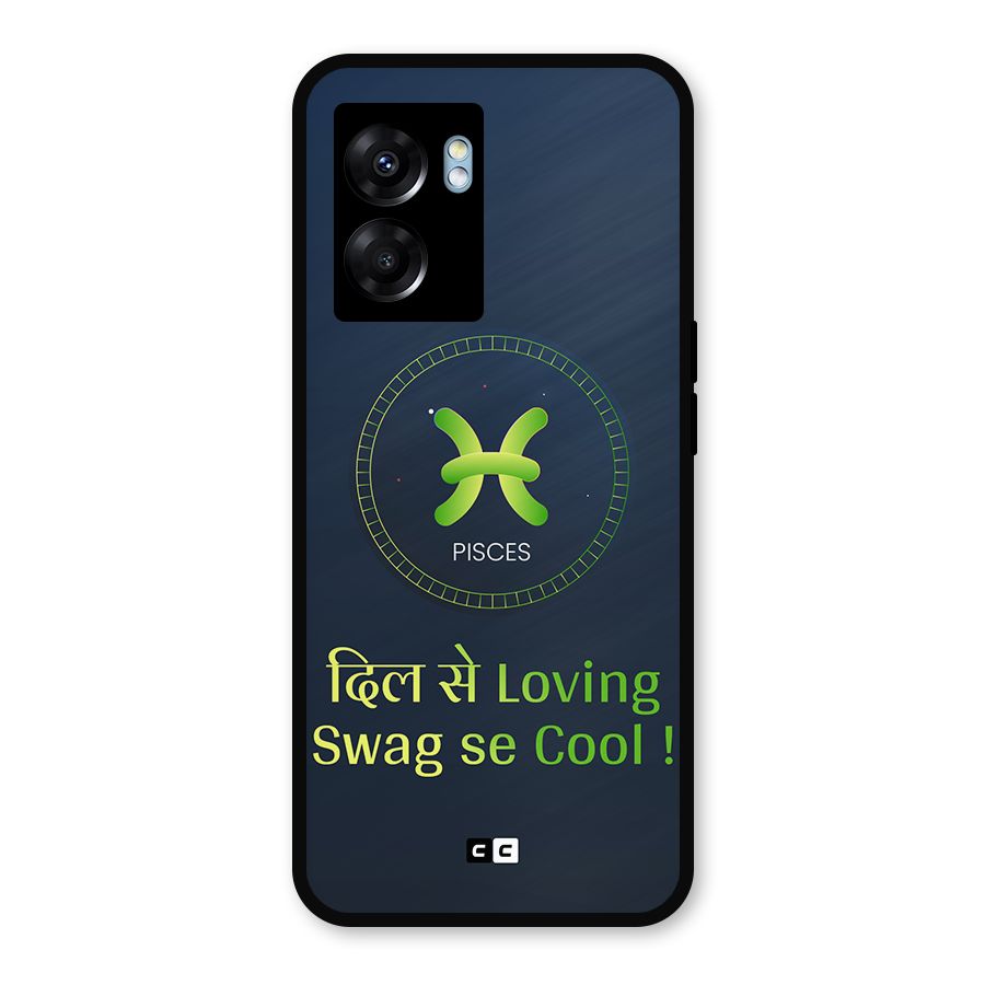 Pisces Swag Metal Back Case for Realme Narzo 50 5G