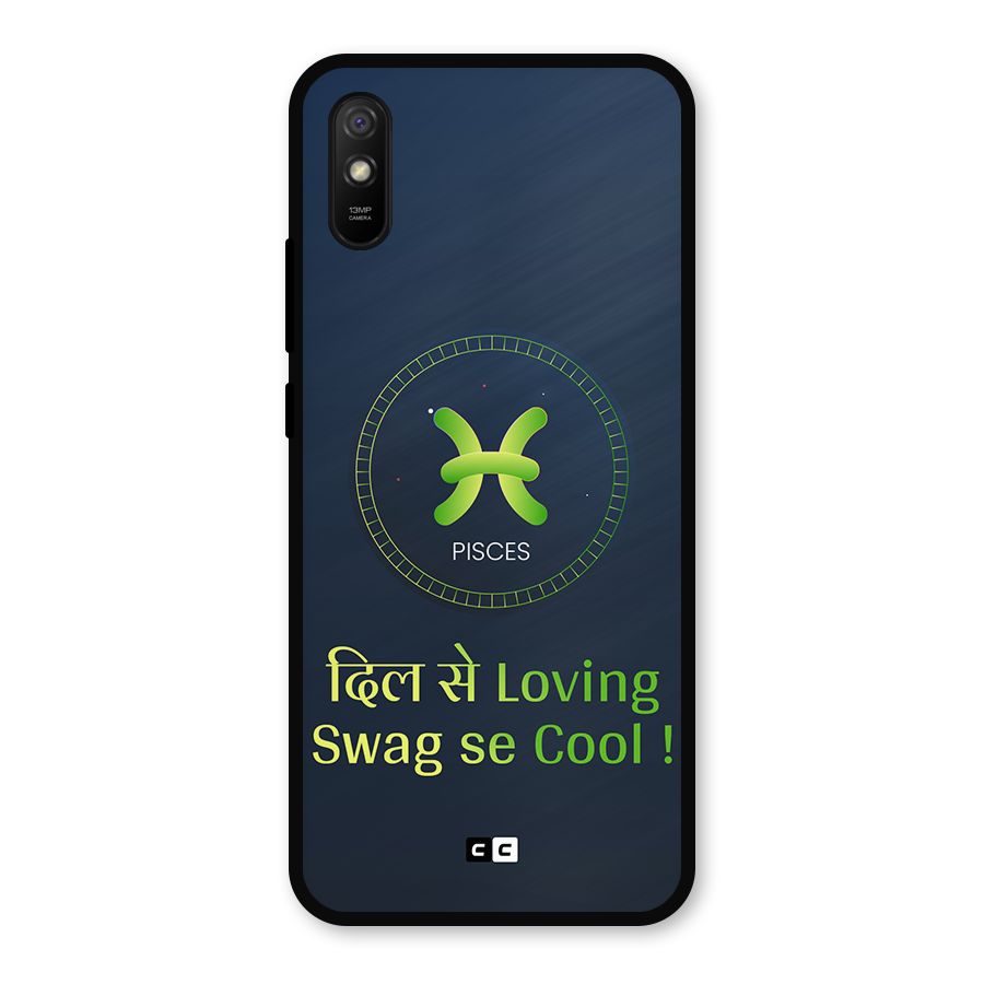 Pisces Swag Metal Back Case for Redmi 9a