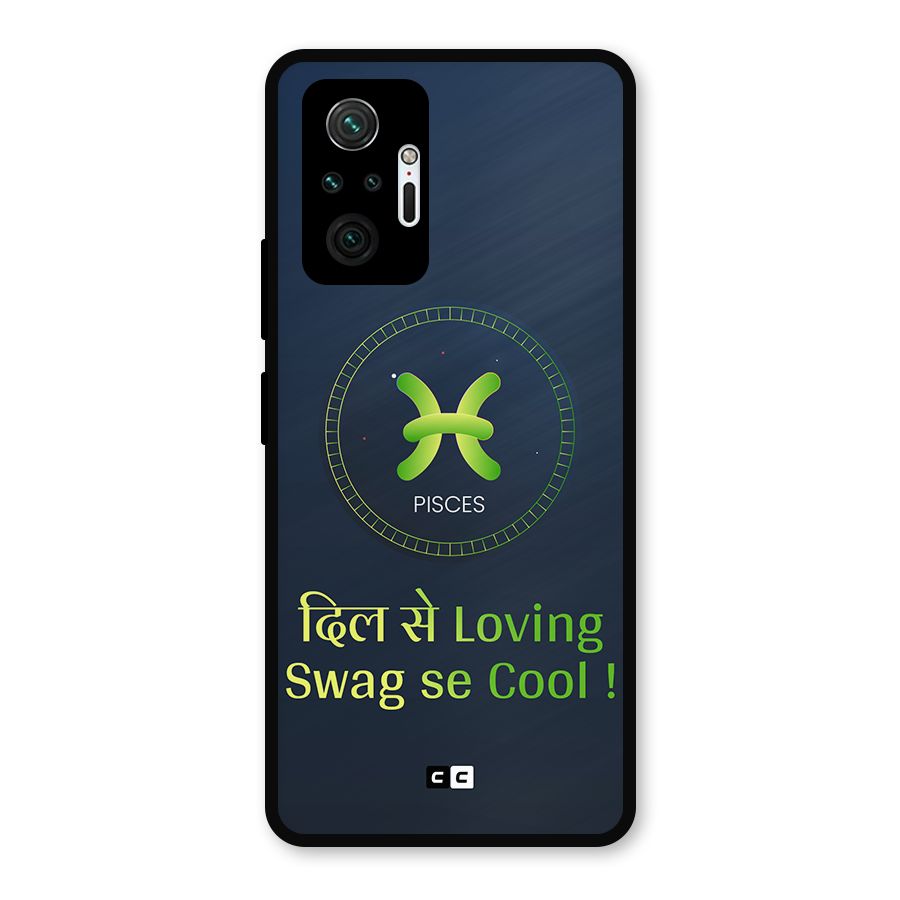 Pisces Swag Metal Back Case for Redmi Note 10 Pro Max
