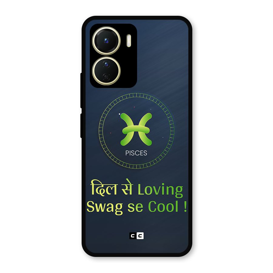 Pisces Swag Metal Back Case for Vivo T2x