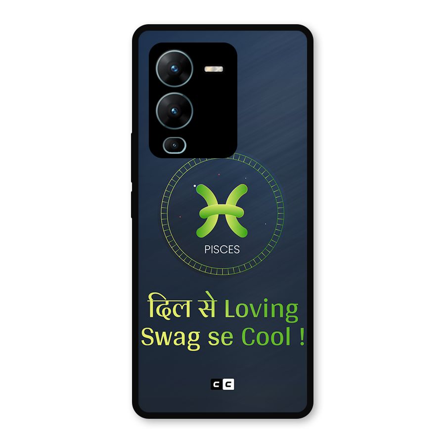 Pisces Swag Metal Back Case for Vivo V25 Pro