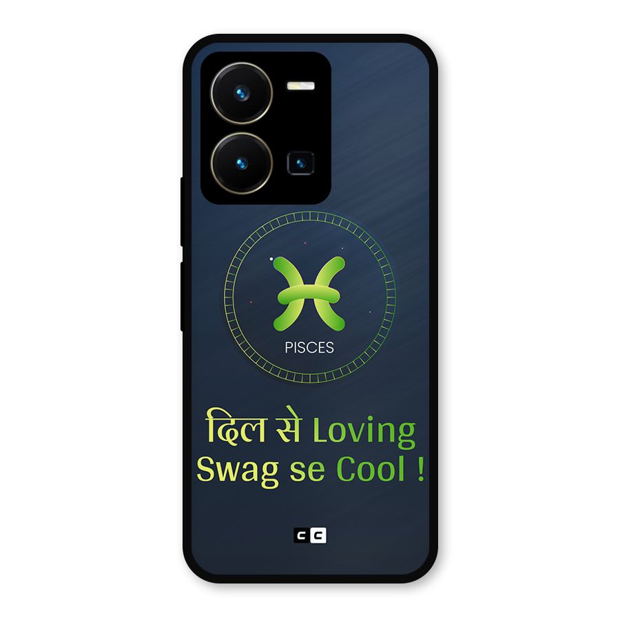 Pisces Swag Metal Back Case for Vivo Y35