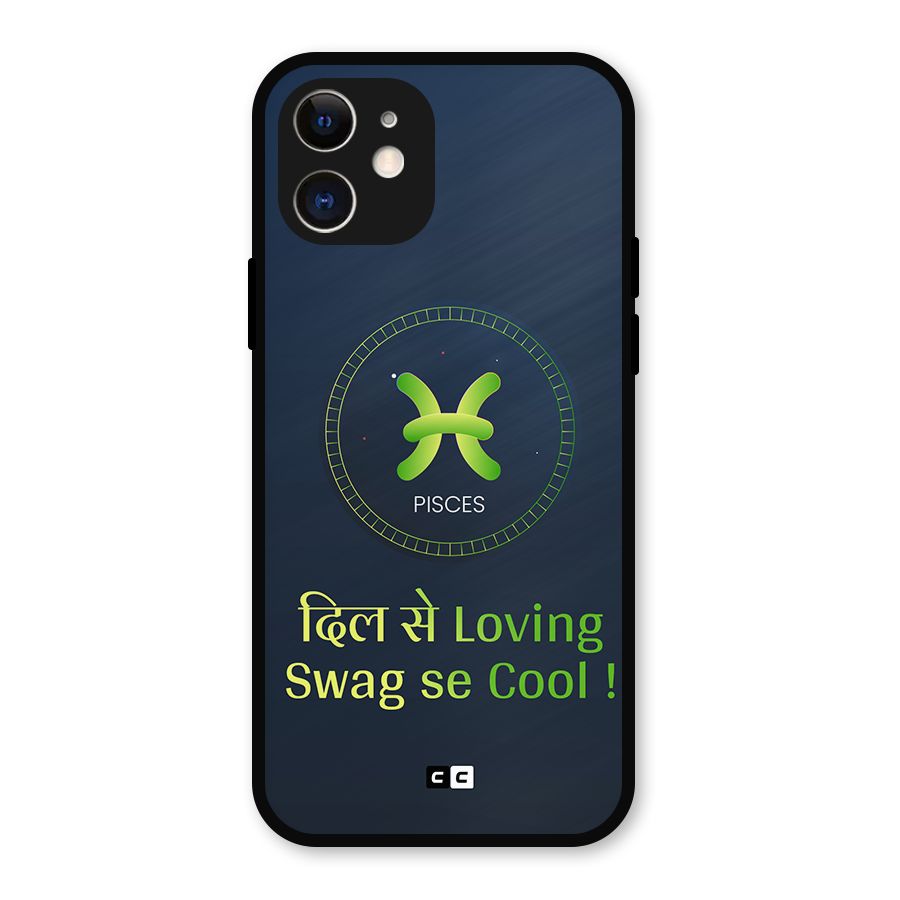 Pisces Swag Metal Back Case for iPhone 12