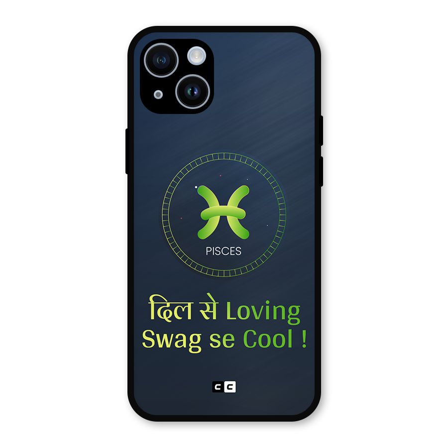 Pisces Swag Metal Back Case for iPhone 14