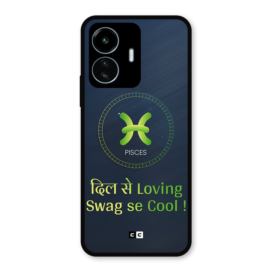 Pisces Swag Metal Back Case for vivo iQOO Z6 Lite 5G