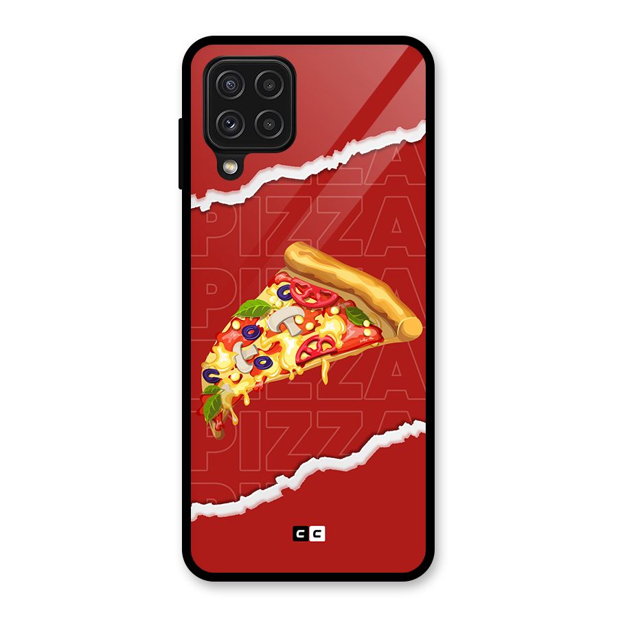 Pizza Lover Glass Back Case for Galaxy A22 4G