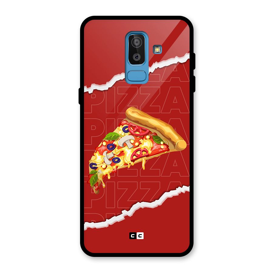 Pizza Lover Glass Back Case for Galaxy J8