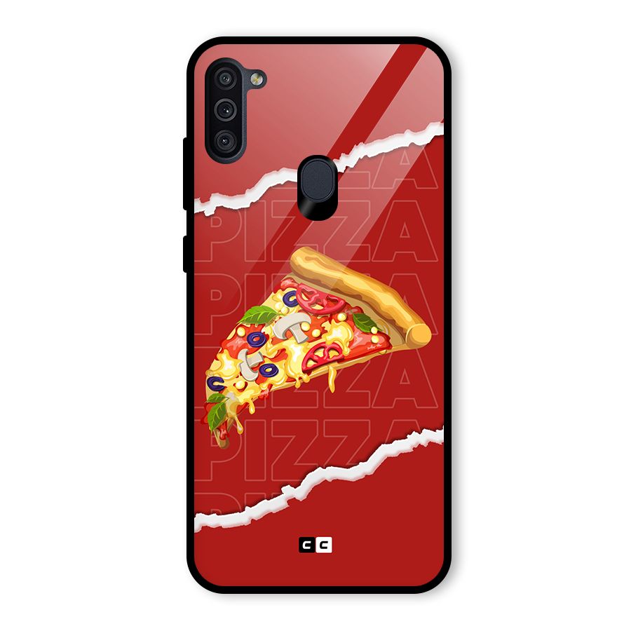 Pizza Lover Glass Back Case for Galaxy M11