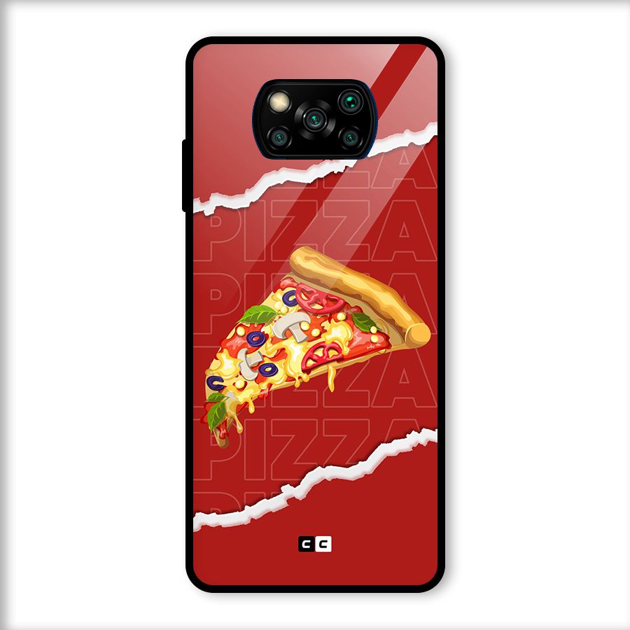 Pizza Lover Glass Back Case for Poco X3