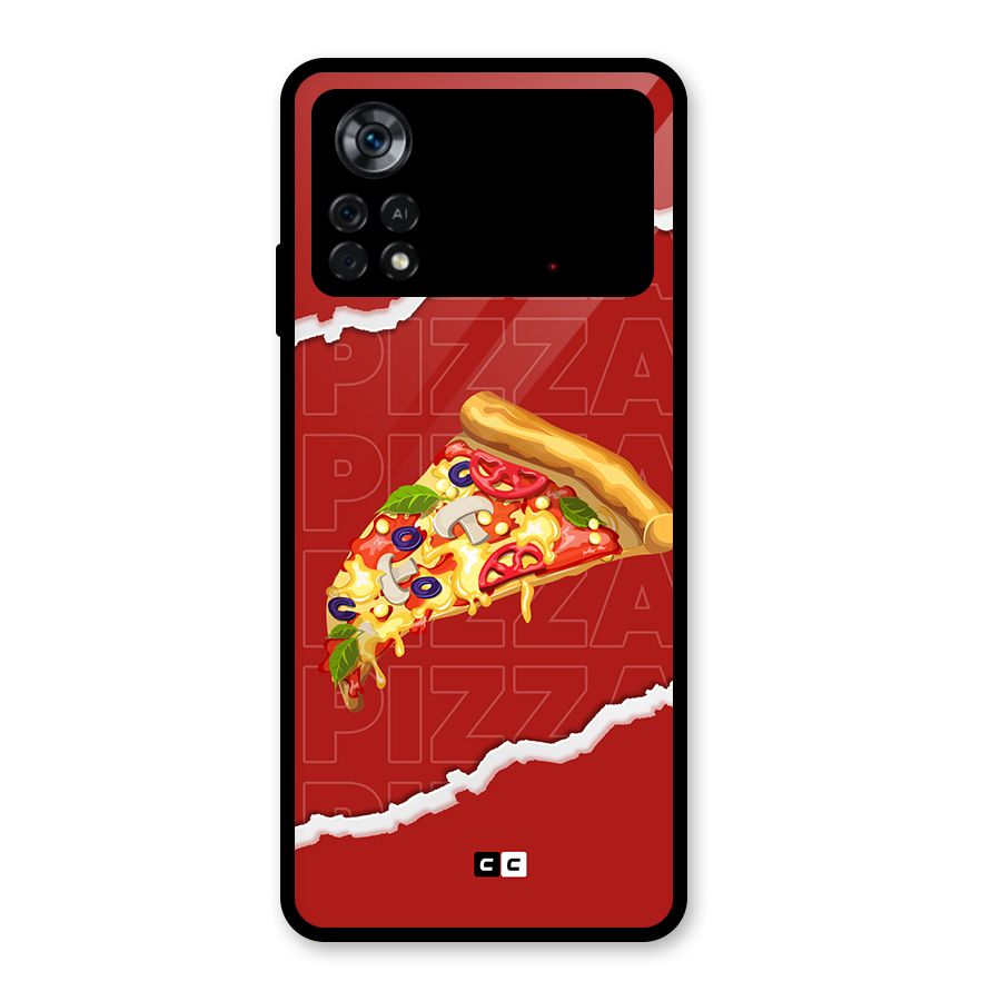 Pizza Lover Glass Back Case for Poco X4 Pro 5G