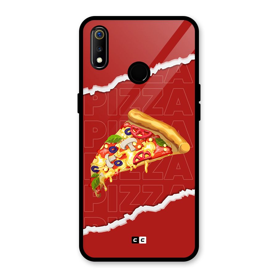 Pizza Lover Glass Back Case for Realme 3i