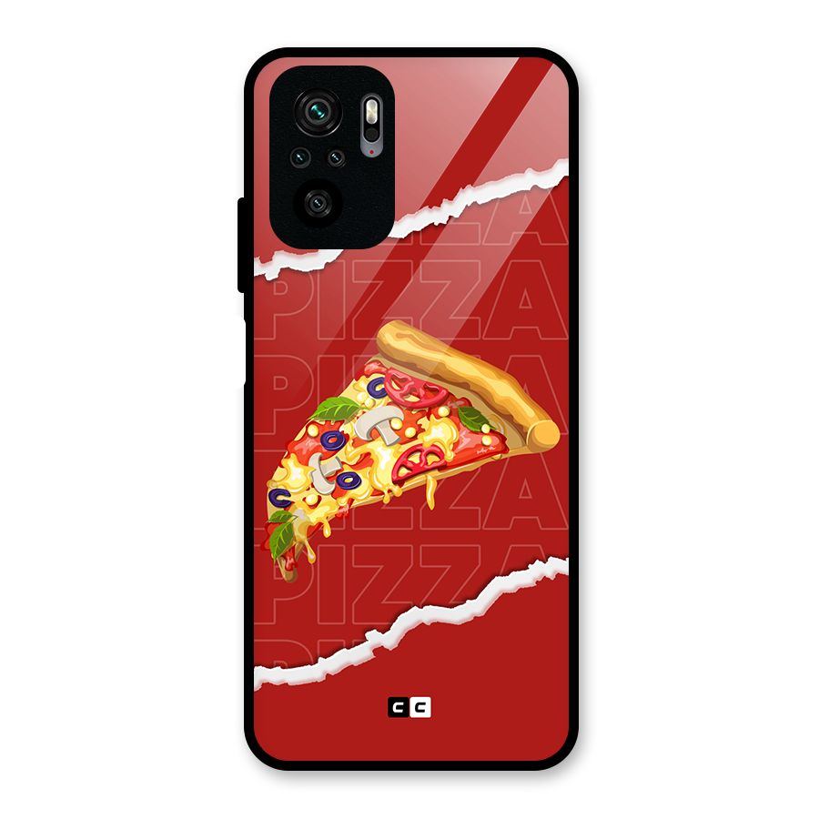 Pizza Lover Glass Back Case for Redmi Note 10S