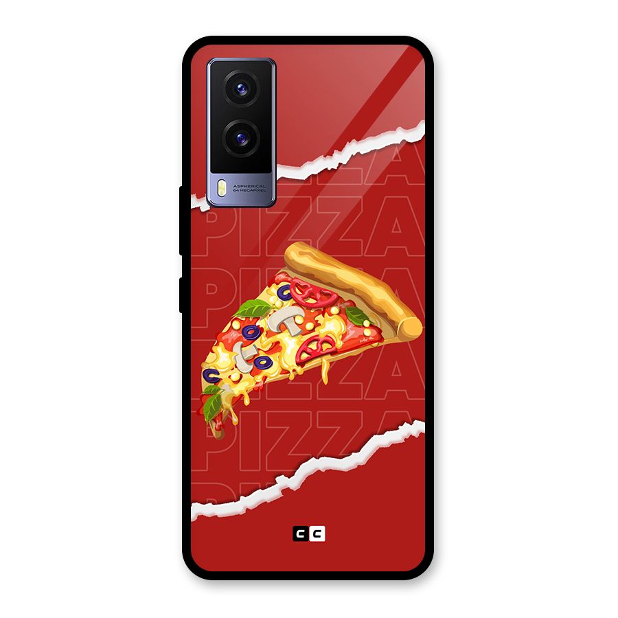 Pizza Lover Glass Back Case for Vivo V21e 5G