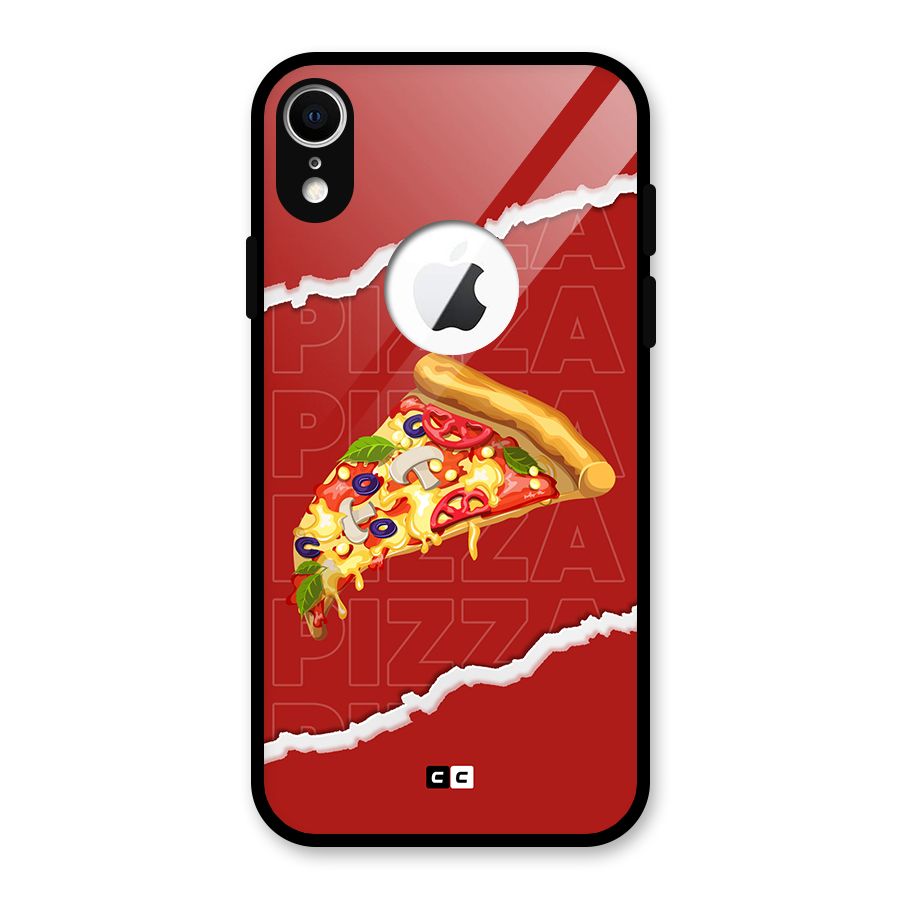Pizza Lover Glass Back Case for iPhone XR Logo Cut