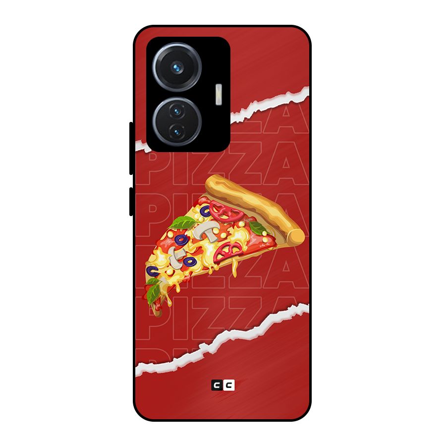 Pizza Lover Metal Back Case for Vivo T1 44W