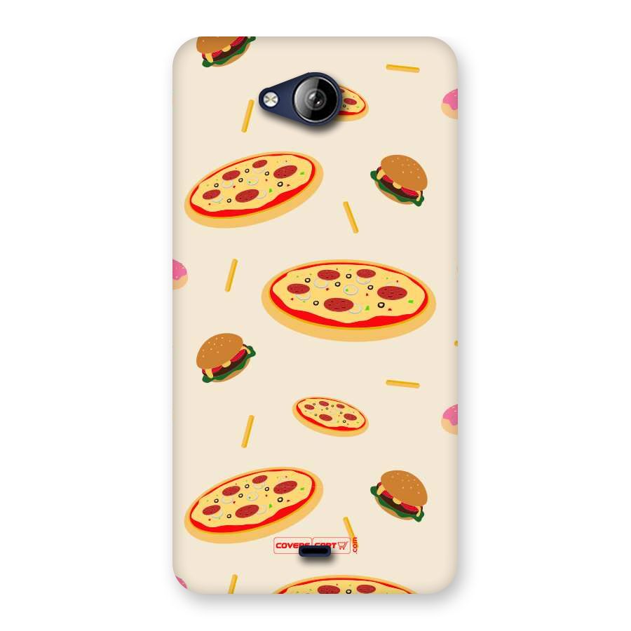 Pizza and Burger Love Back Case for Canvas Play Q355