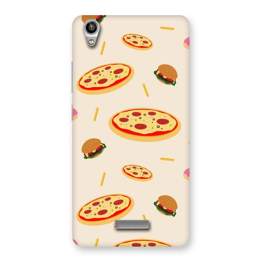 Pizza and Burger Love Back Case for Lava-Pixel-V1
