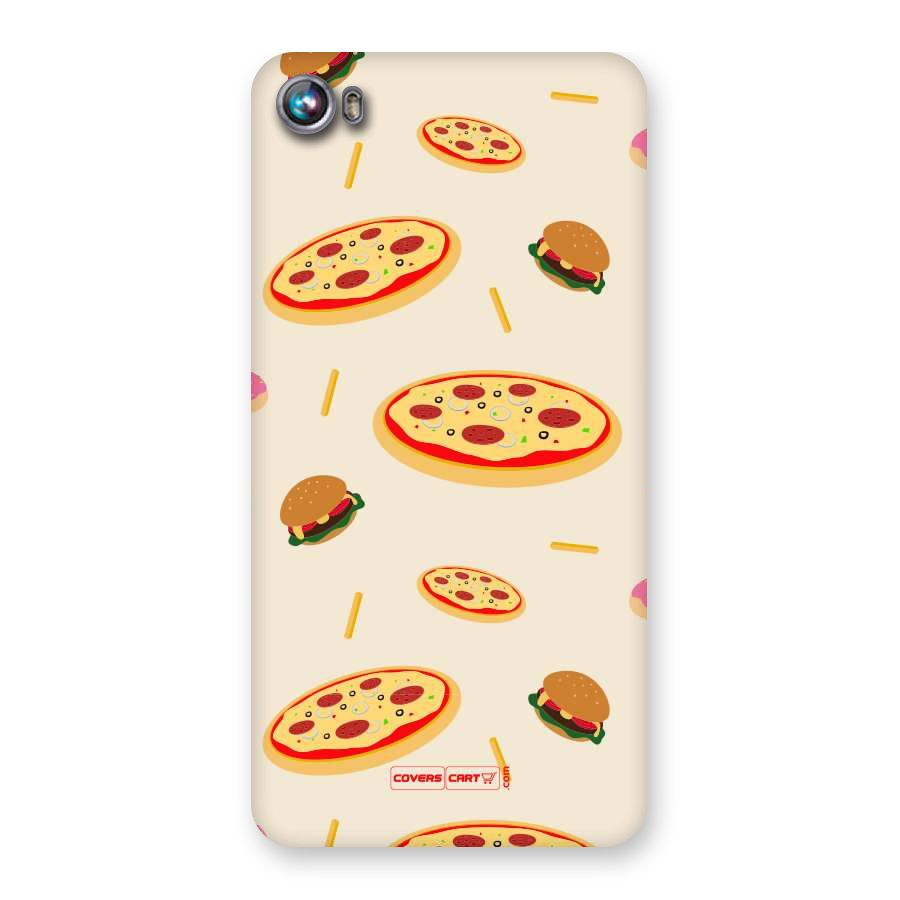 Pizza and Burger Love Back Case for Micromax Canvas Fire 4 A107