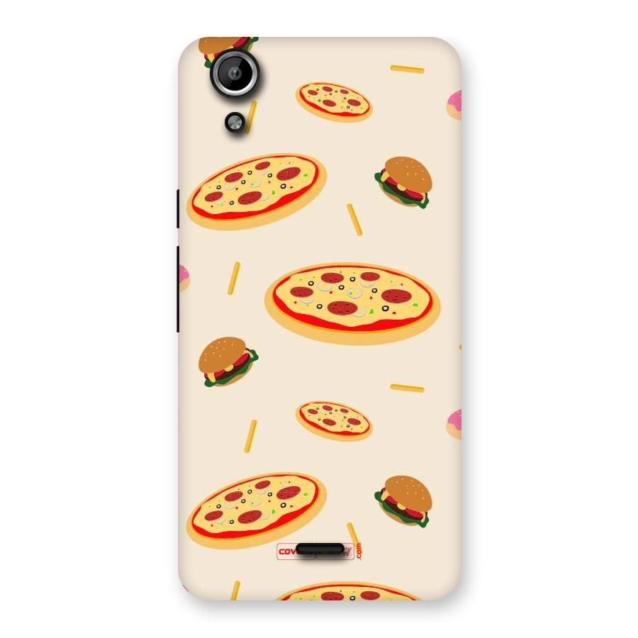 Pizza and Burger Love Back Case for Micromax Canvas Selfie Lens Q345