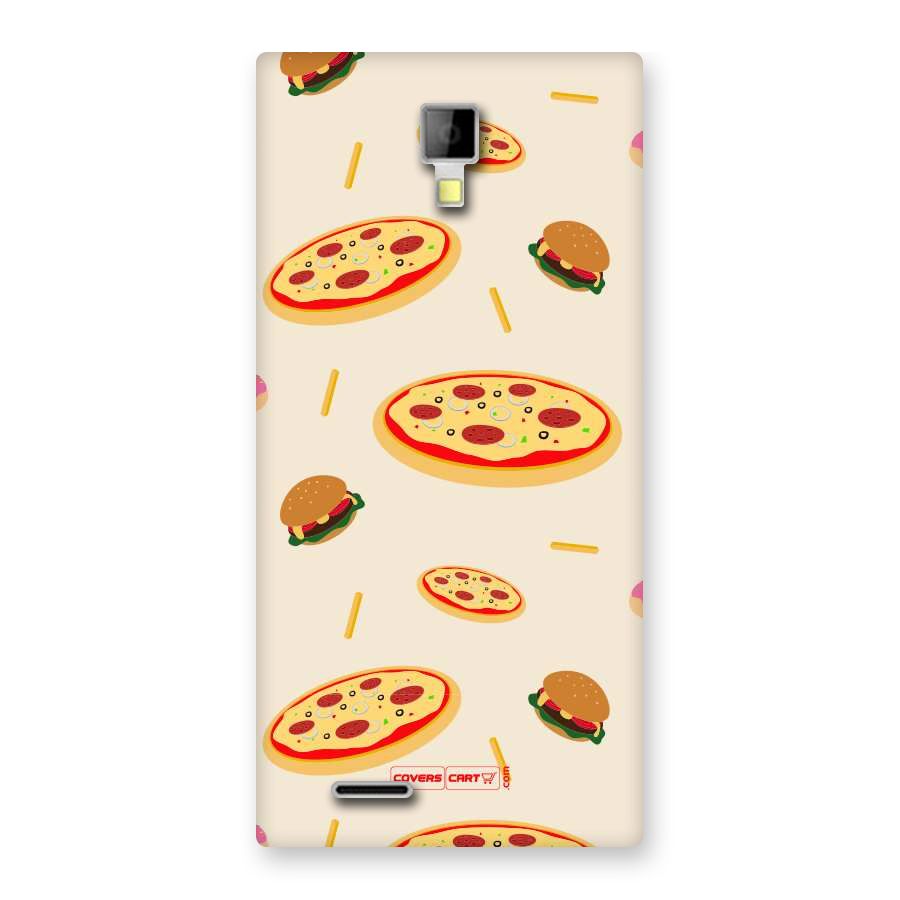 Pizza and Burger Love Back Case for Micromax Canvas Xpress A99