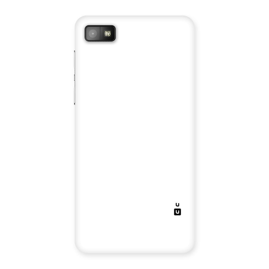 Plain White Back Case for Blackberry Z10