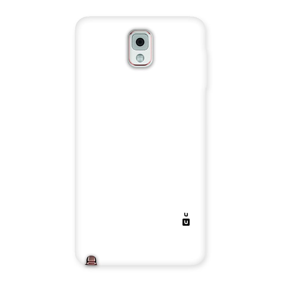 Plain White Back Case for Galaxy Note 3