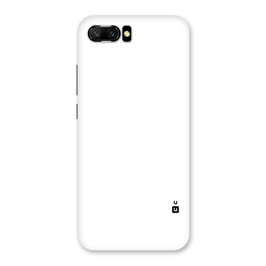 Plain White Back Case for Honor 10