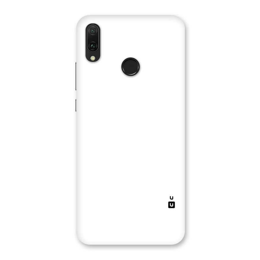 Plain White Back Case for Huawei Y9 (2019)