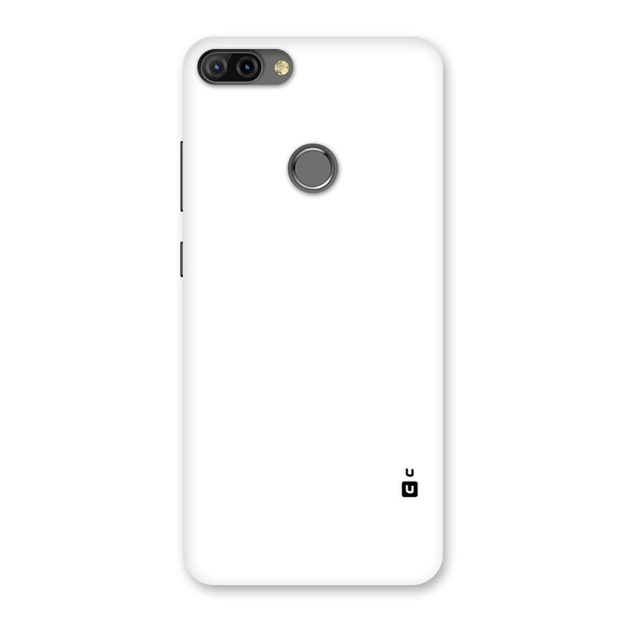 Plain White Back Case for Infinix Hot 6 Pro