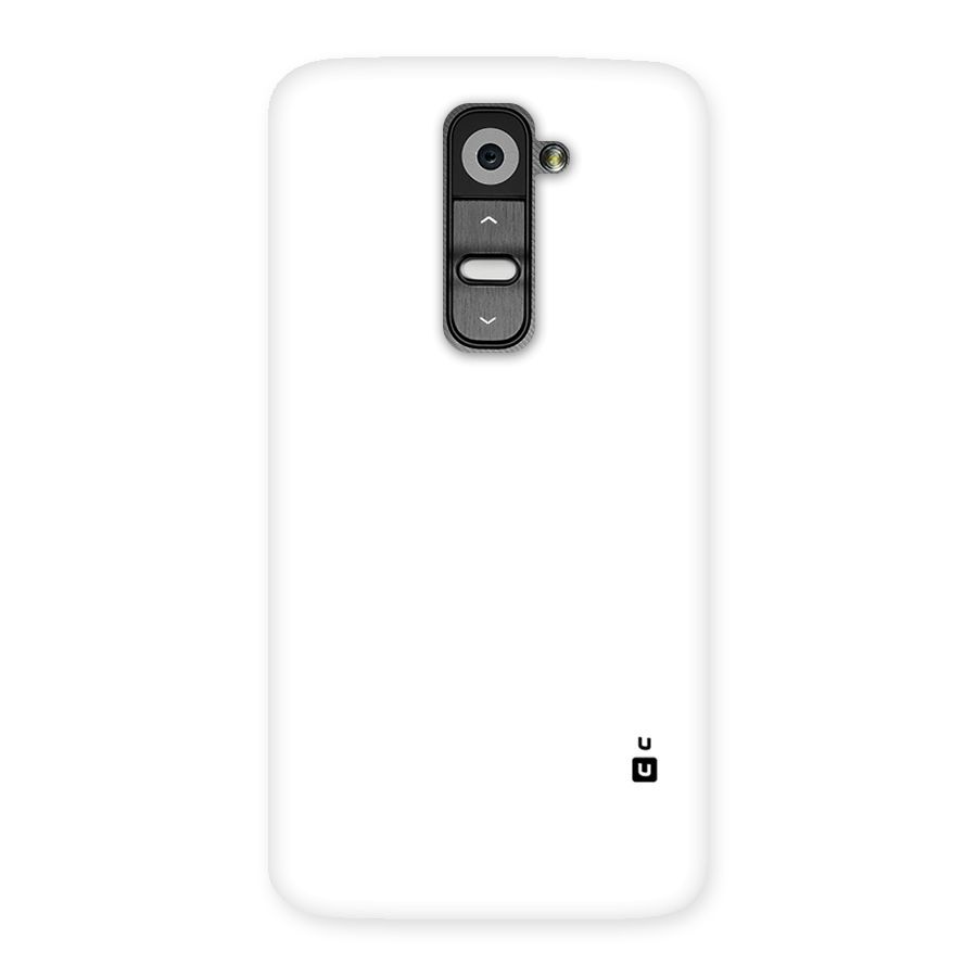 Plain White Back Case for LG G2