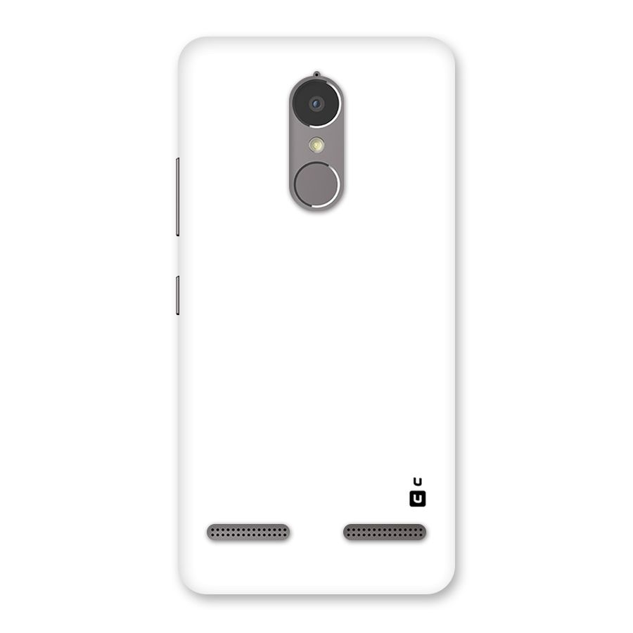 Plain White Back Case for Lenovo K6 Power