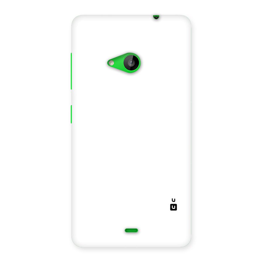 Plain White Back Case for Lumia 535
