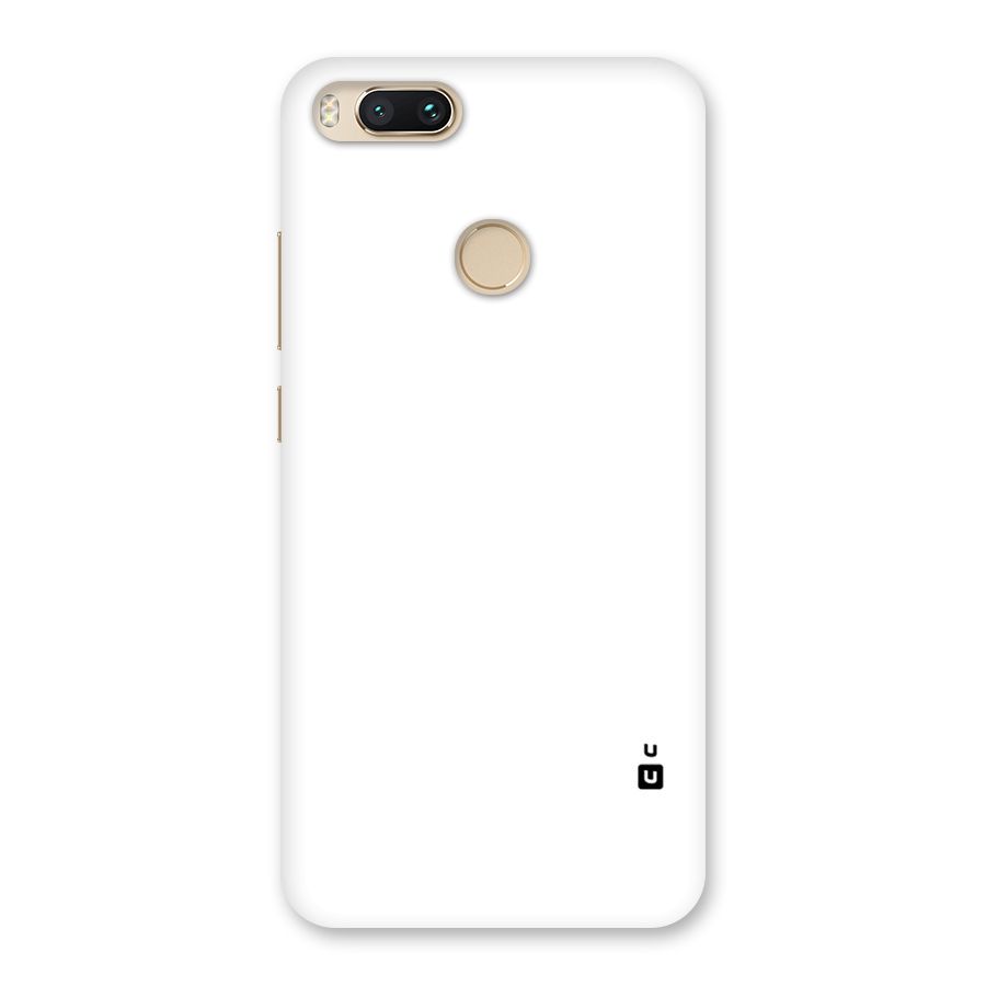 Plain White Back Case for Mi A1