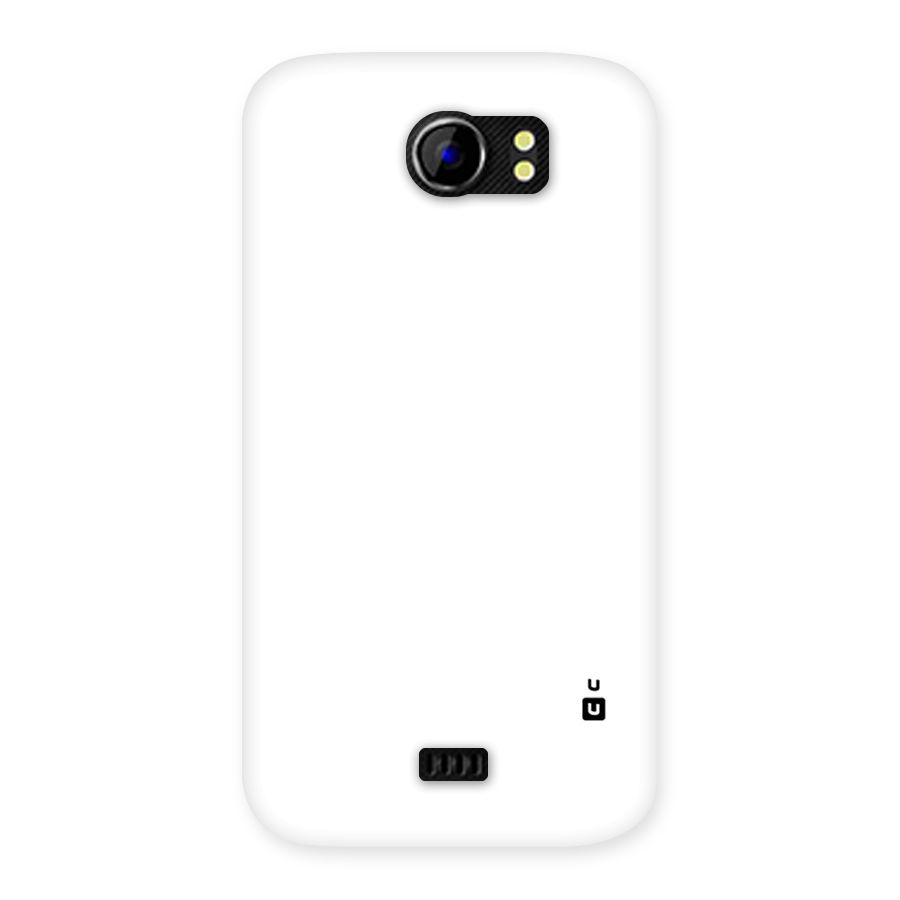 Plain White Back Case for Micromax Canvas 2 A110